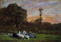 Boudin, Eugene - Luncheon on the Grass, the Family of Eugene Manet